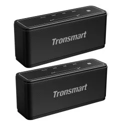 [2 Packs] Tronsmart Element Mega SoundPulse™ Bluetooth 5.0 Speaker With Powerful 40W Max Output 3D Digital Sound TWS Intuitive Touch Control - Black