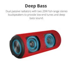 Tronsmart Element T6 Plus Portable Bluetooth 5.0 Speaker With 40W Max Output, Deep Bass, IPX6 Waterproof, TWS - Red -Headphones & Earphones shop 2 packs tronsmart element t6 plus bluetooth speaker red 1574132732413