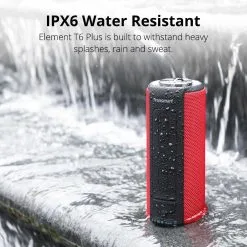 Tronsmart Element T6 Plus Portable Bluetooth 5.0 Speaker With 40W Max Output, Deep Bass, IPX6 Waterproof, TWS - Red -Headphones & Earphones shop 2 packs tronsmart element t6 plus bluetooth speaker red 1574132732738