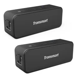 [2 Packs] Tronsmart T2 Plus 20W Bluetooth 5.0 Speaker 24H Playtime NFC IPX7 Waterproof Soundbar With TWS,Siri,Micro SD