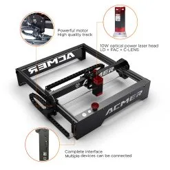 ACMER P1 10W Laser Engraver Cutter, 0.06x0.08mm Spot, 10000mm/min Engraving Speed, Offline Engraving, 32-bit Motherboard, 400x410mm 10 ACMER P1 10W Laser Engraver Cutter, 0.06x0.08mm Spot, 10000mm/min Engraving Speed, Offline Engraving, 32-bit Motherboard, 400x410mm -Headphones & Earphones shop ACMER P1 10W Laser Engraver Cutter 517812 2