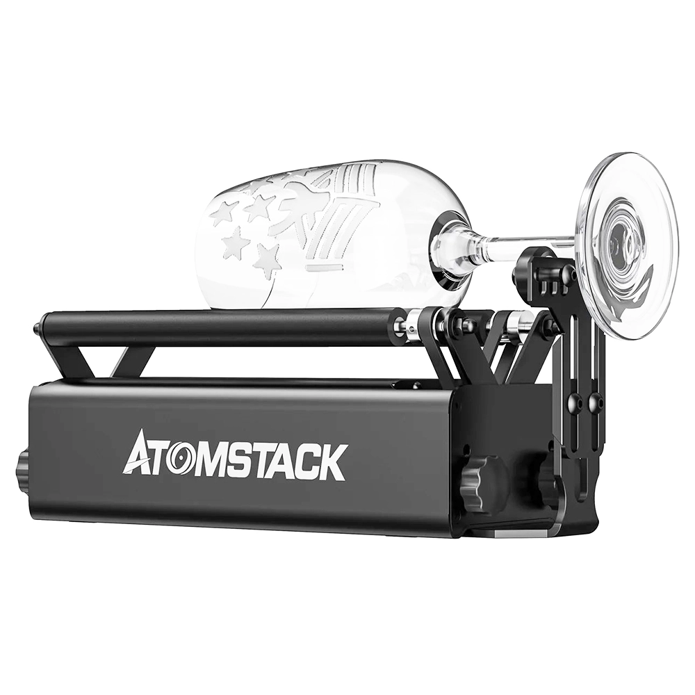ATOMSTACK R3 Pro Rotary Roller, Separable Support Module And Extension Towers, 360 Degree Rotating, Engrave On Irregular Cylinders 6 ATOMSTACK R3 Pro Rotary Roller, Separable Support Module And Extension Towers, 360 Degree Rotating, Engrave On Irregular Cylinders - Image 4