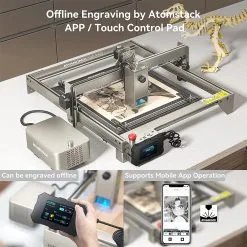 ATOMSTACK S20 Pro 20W Laser Engraver Cutter With Air Assist Kits, Focus-Free, Quad-core Diode Laser, 0.08 X 0.1mm Compressed Spot, Offline Engraving, 400x400mm 9 ATOMSTACK S20 Pro 20W Laser Engraver Cutter With Air Assist Kits, Focus-Free, Quad-core Diode Laser, 0.08 X 0.1mm Compressed Spot, Offline Engraving, 400x400mm -Headphones & Earphones shop ATOMSTACK S20 PRO Laser Cutter and Engraver US Plug 514557 1