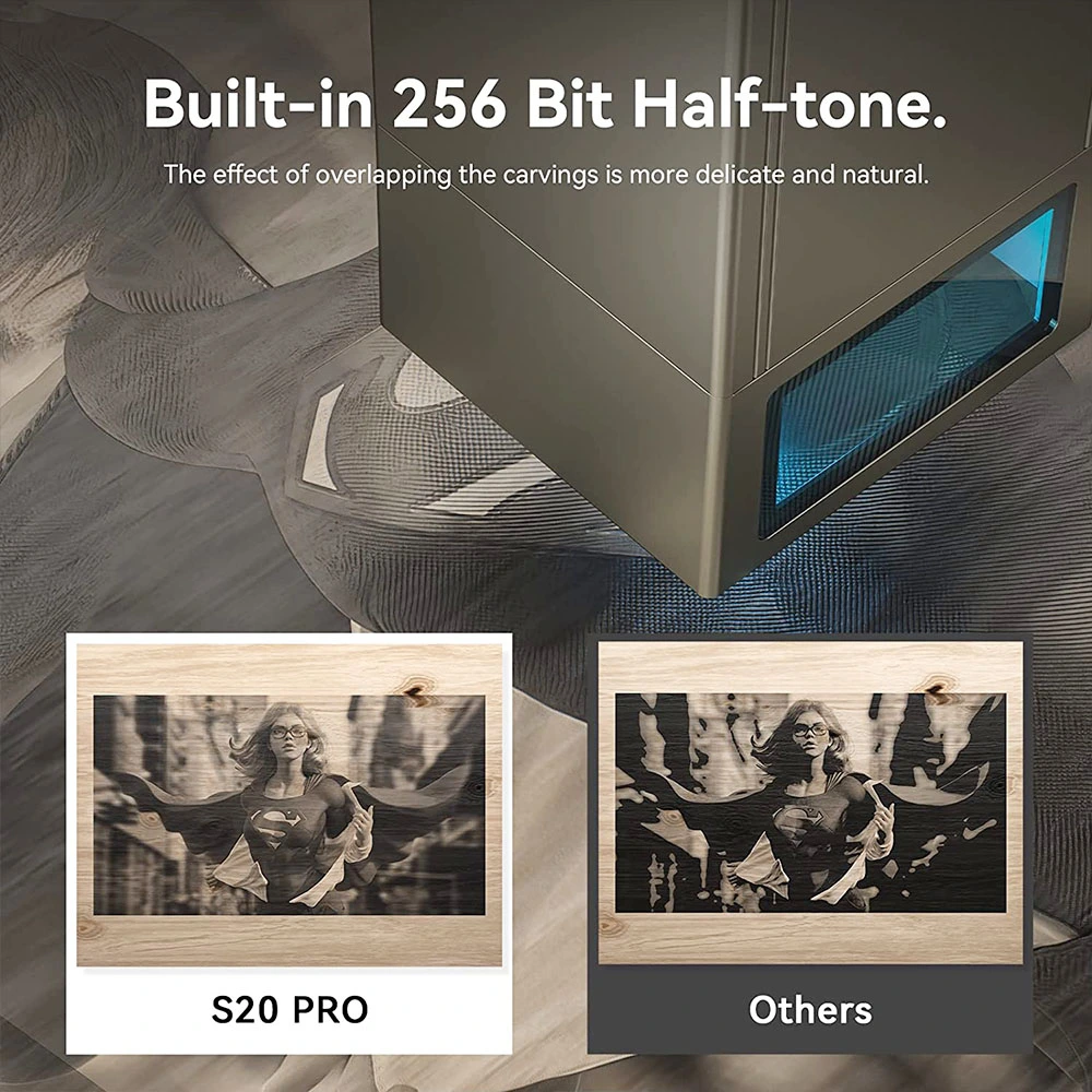 ATOMSTACK S20 Pro 20W Laser Engraver Cutter With Air Assist Kits, Focus-Free, Quad-core Diode Laser, 0.08 X 0.1mm Compressed Spot, Offline Engraving, 400x400mm 7 ATOMSTACK S20 Pro 20W Laser Engraver Cutter With Air Assist Kits, Focus-Free, Quad-core Diode Laser, 0.08 X 0.1mm Compressed Spot, Offline Engraving, 400x400mm - Image 5