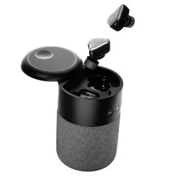 B20 2in1 Mini Portable Outdoor Wireless Speaker With Earphone Touch Control - Black -Headphones & Earphones shop B20 2in1 Bluetooth Speaker with Earbuds Black 479446 2