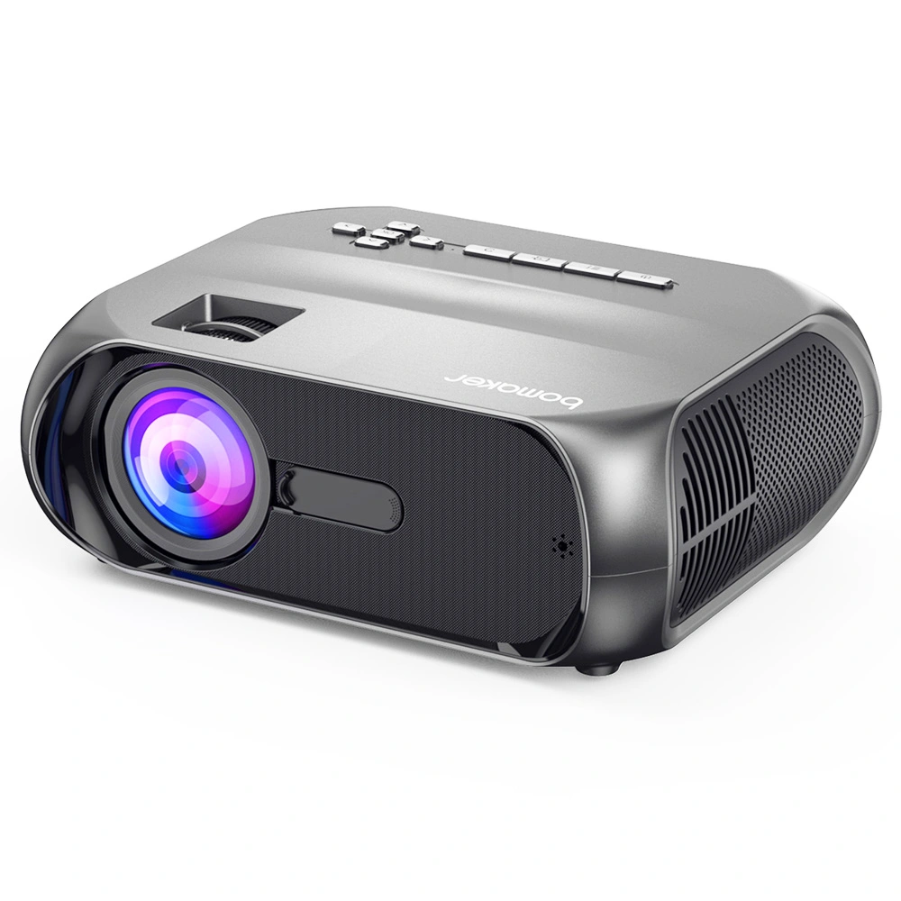 Bomaker S5 Projector Native 720P 150 ANSI Lumens Wi-Fi Screen Mirroring Bluetooth Speakers - Gray 3 Bomaker S5 Projector Native 720P 150 ANSI Lumens Wi-Fi Screen Mirroring Bluetooth Speakers - Gray