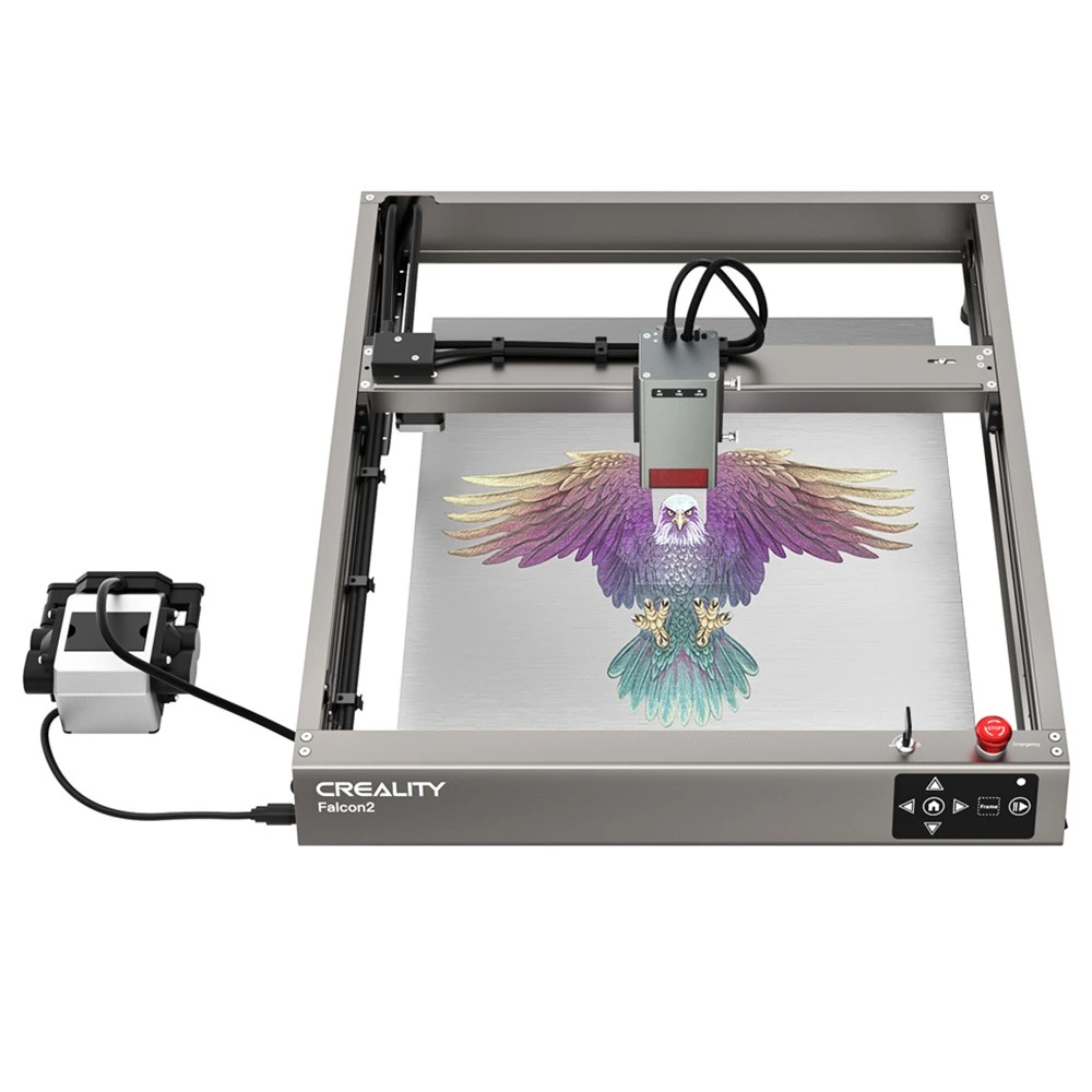 Creality Falcon2 22W Laser Engraver Cutter, Pre-assembled, Integrated Air Assist, 0.1mm Compressed Spot, 25000mm/min Engraving Speed, Triple Monitoring Systems, Offline Dynamic Preview, 400*415mm, EU Plug 3 Creality Falcon2 22W Laser Engraver Cutter, Pre-assembled, Integrated Air Assist, 0.1mm Compressed Spot, 25000mm/min Engraving Speed, Triple Monitoring Systems, Offline Dynamic Preview, 400*415mm, EU Plug