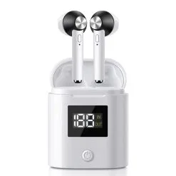 D019 True Wireless Bluetooth 5.0 Earphones Binaural Call LED Power Display 120 Hours Standby Time - Black