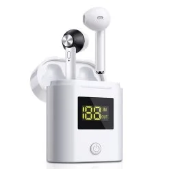 D019 True Wireless Bluetooth 5.0 Earphones Binaural Call LED Power Display 120 Hours Standby Time - Black -Headphones & Earphones shop D019 TWS Wireless Bluetooth 5 0 Headset 889490