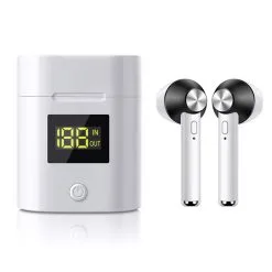 D019 True Wireless Bluetooth 5.0 Earphones Binaural Call LED Power Display 120 Hours Standby Time - Black -Headphones & Earphones shop D019 TWS Wireless Bluetooth 5 0 Headset 889491