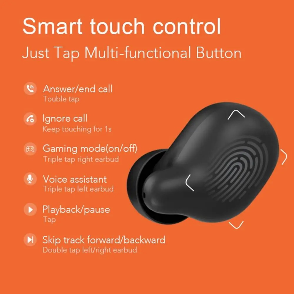 Haylou T15 Bluetooth 5.0 True Wireless Earbuds Realtek 8763VXP Google Assistant Siri 60 Hours Playtime Use Independently 2200mAh Charging Case - Black 8 Haylou T15 Bluetooth 5.0 True Wireless Earbuds Realtek 8763VXP Google Assistant Siri 60 Hours Playtime Use Independently 2200mAh Charging Case - Black - Image 6