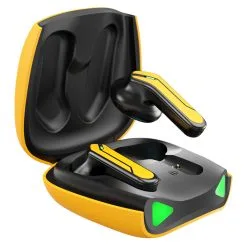 KUMI X2 Pro TWS Bluetooth 5.1 Gaming Earphone With One Touch Key True Wireless Earbuds - Yellow -Headphones & Earphones shop KUMI X2 Pro TWS Bluetooth 5 1 Gaming Earphone Yellow 499740 1