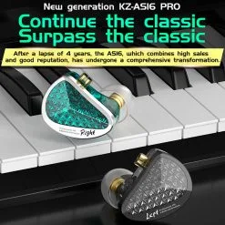 KZ AS16 Pro Wired Earphone In-Ear Balance Armature For Sports With Microphone - Black 12 KZ AS16 Pro Wired Earphone In-Ear Balance Armature For Sports With Microphone - Black -Headphones & Earphones shop KZ AS16 Pro Wired Earphone with Microphone Black 517157 4