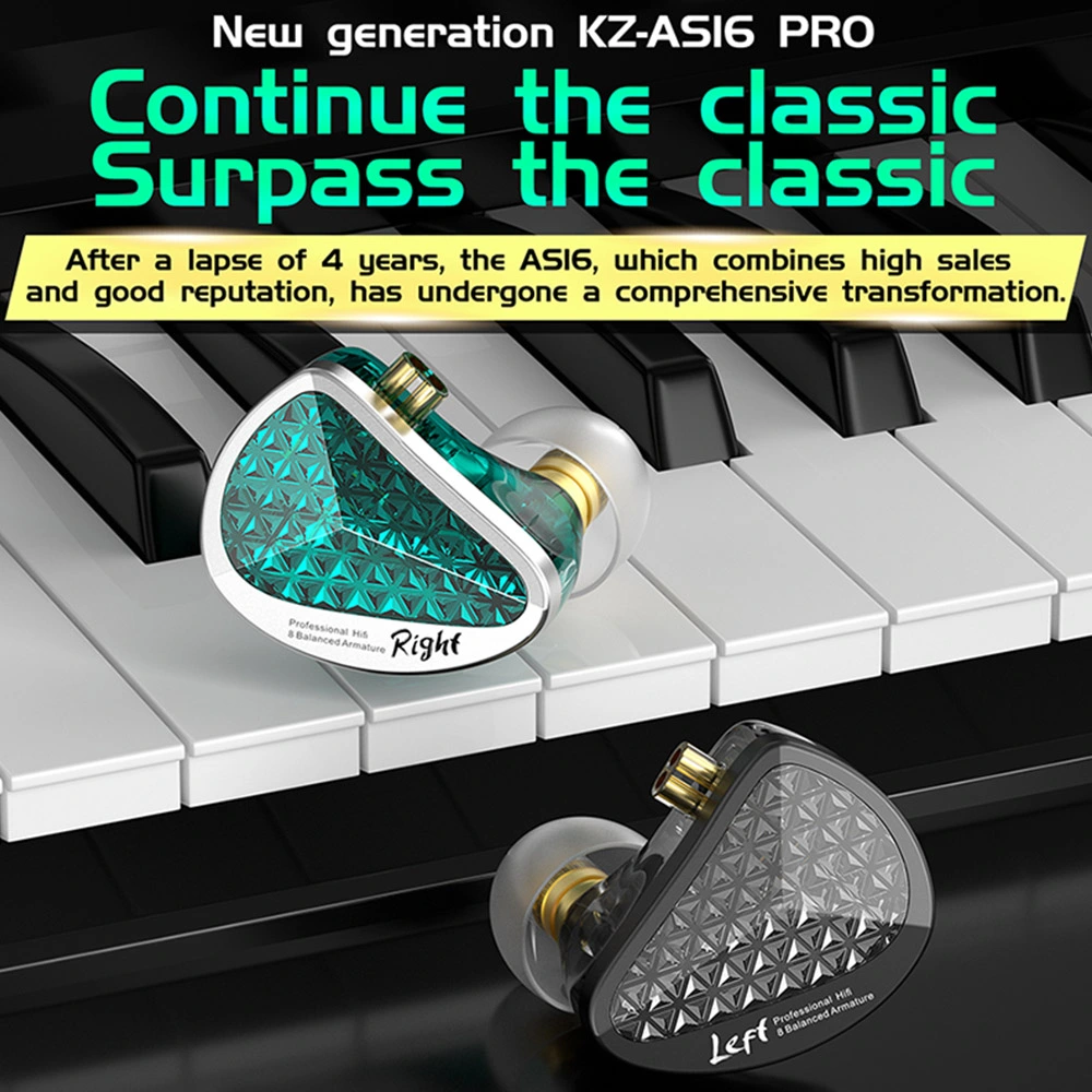 KZ AS16 Pro Wired Earphone In-Ear Balance Armature For Sports Withoout Microphone - Black 7 KZ AS16 Pro Wired Earphone In-Ear Balance Armature For Sports Withoout Microphone - Black - Image 5