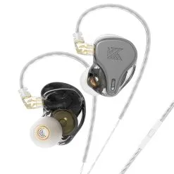 KZ DQ6S Metal Wired Earphones In-Ear Noice Cancelling Sport HiFi With Mic - Black