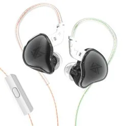 KZ EDC Wired Earphones HiFi Noise Cancelling Sports Music Gaming Earbuds With Mic- Black