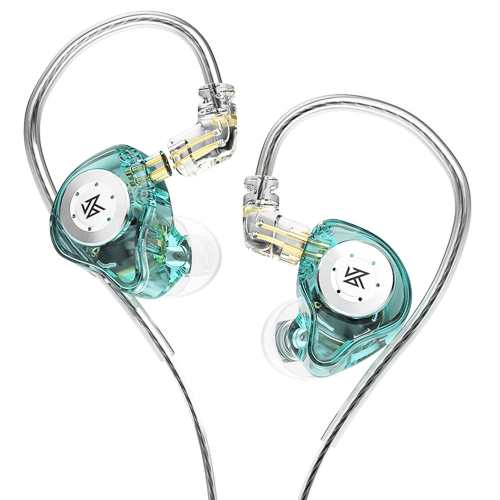 KZ EDX Pro In Ear Wired Earphones HiFi Bass Monitor Headset Noise Cancelling With Mic- Cyan 4 KZ EDX Pro In Ear Wired Earphones HiFi Bass Monitor Headset Noise Cancelling With Mic- Cyan - Image 2