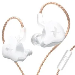 KZ EDX With Mic Wired Earphone In-ear Sport Noise Cancelling Headset - White