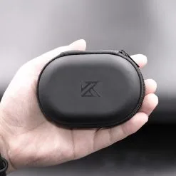 KZ Oval Case Protective Bag For Earphone Storage Portable - Black -Headphones & Earphones shop KZ Oval Case Protective Bag for Earphone Storage Portable Black 498151 5