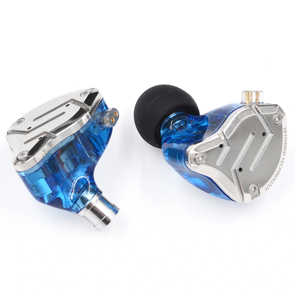 KZ ZS10 Pro Wired Earphone 4BA+1DD Hybrid Technology In-ear HiFi Bass Game Headset With Mic - Blue 5 KZ ZS10 Pro Wired Earphone 4BA+1DD Hybrid Technology In-ear HiFi Bass Game Headset With Mic - Blue - Image 3