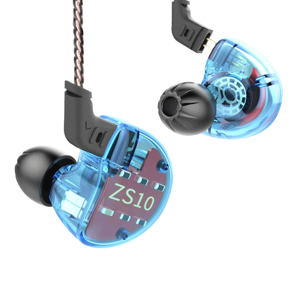 KZ ZS10 Wired Earphone 4BA+1DD Hybrid Technology In-ear HiFi Bass Game Headset - With Mic Blue 4 KZ ZS10 Wired Earphone 4BA+1DD Hybrid Technology In-ear HiFi Bass Game Headset - With Mic Blue - Image 2