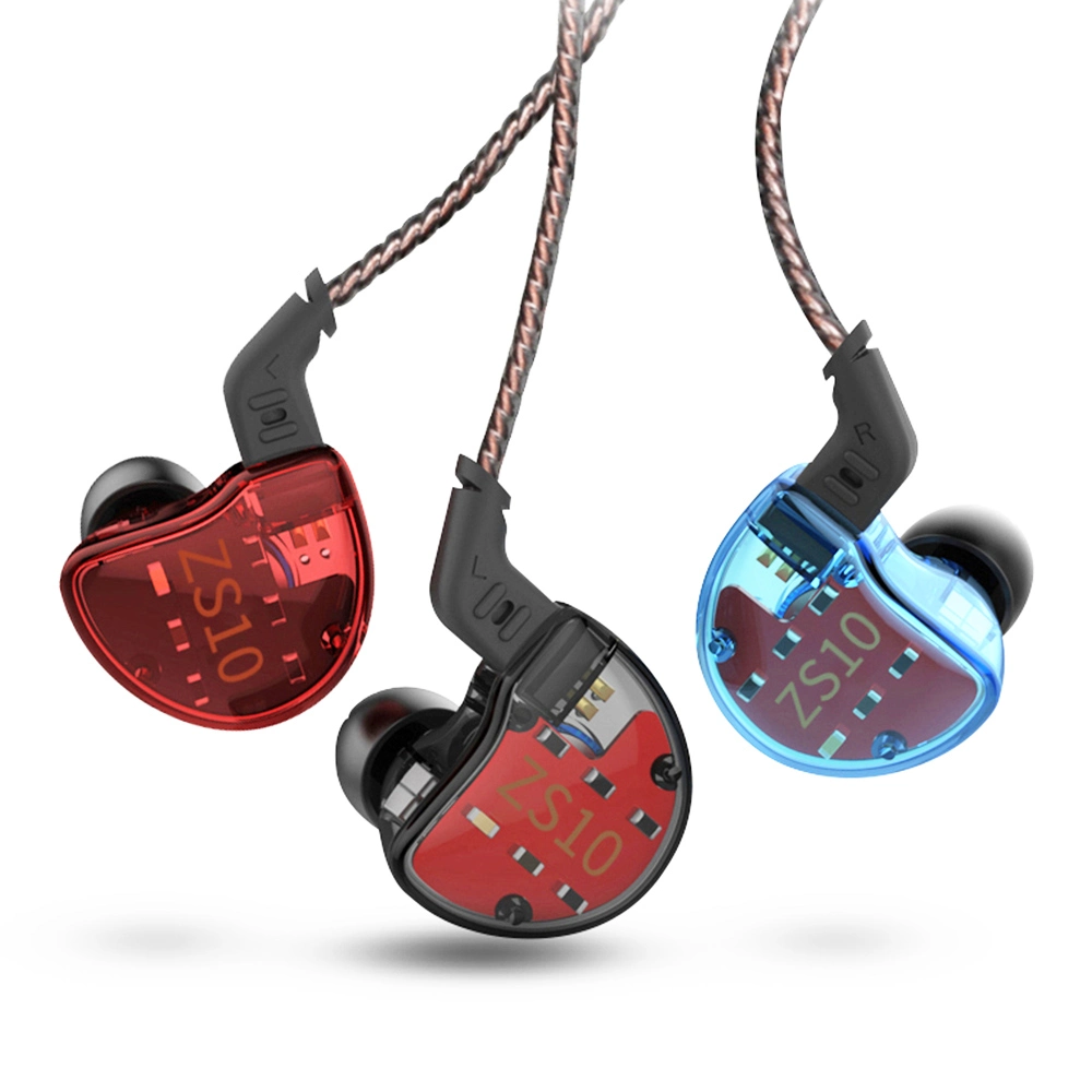 KZ ZS10 Wired Earphone 4BA+1DD Hybrid Technology In-ear HiFi Bass Game Headset - With Mic Blue 6 KZ ZS10 Wired Earphone 4BA+1DD Hybrid Technology In-ear HiFi Bass Game Headset - With Mic Blue - Image 4