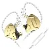 KZ ZSN Pro X Metal Earphones 1BA+1DD Hybrid Technology HiFi Bass Earbuds With Mic- Golden -Headphones & Earphones shop KZ ZSN Pro X Metal Earphones 1BA 1DD Hybrid technology Golden 498104 0
