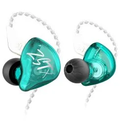 KZ ZST X Hybrid Unit In-Ear Earphones With Silver-plated Cable With Mic - Cyan -Headphones & Earphones shop KZ ZST X Hybrid Unit In Ear Earphones with Mic Cyan 498090 2