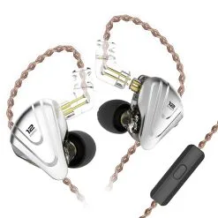 KZ ZSX Terminator Metal In Ear Earphones 12 Units Hybrid 5BA+1DD HIFI Bass Wired Earbuds With Mic- Black -Headphones & Earphones shop KZ ZSX Terminator Metal In Ear Earphones with Mic Black 498106 1