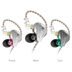 KZ ZSX Terminator Metal In Ear Earphones 12 Units Hybrid 5BA+1DD HIFI Bass Wired Earbuds With Mic- Black -Headphones & Earphones shop KZ ZSX Terminator Metal In Ear Earphones with Mic Black 498106 5