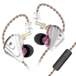 KZ ZSX Terminator Metal In Ear Earphones 12 Units Hybrid 5BA+1DD HIFI Bass Wired Earbuds With Mic- Purple -Headphones & Earphones shop KZ ZSX Terminator Metal In Ear Earphones with Mic Purple 498107 1