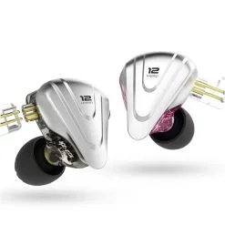 KZ ZSX Terminator Metal In Ear Earphones 12 Units Hybrid 5BA+1DD HIFI Bass Wired Earbuds With Mic- Purple -Headphones & Earphones shop KZ ZSX Terminator Metal In Ear Earphones with Mic Purple 498107 3