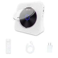 Kecag KC-806 Desktop CD Player With LED Display Bluetooth 5.0 Remote Control FM Radio MP3 Headphone Jack USB - White 8 Kecag KC-806 Desktop CD Player With LED Display Bluetooth 5.0 Remote Control FM Radio MP3 Headphone Jack USB - White -Headphones & Earphones shop Kecag KC 806 Desktop CD Player with LED Display White 499306 2