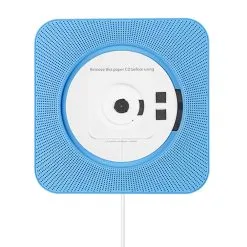 Kecag KC-808 Wall Mountable CD Player With Bluetooth With Remote Control FM Radio MP3 Headphone Jack USB - Blue
