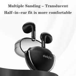 Lenovo Thinkplus LP80 Pro TWS Earphones Wireless Bluetooth Headphones Dynamic Low Latency Gaming Sports Earbuds - Black -Headphones & Earphones shop Lenovo Thinkplus LP80 Pro TWS Earphones Black 509245 2