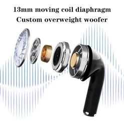 Lenovo Thinkplus LP80 Pro TWS Earphones Wireless Bluetooth Headphones Dynamic Low Latency Gaming Sports Earbuds - Black -Headphones & Earphones shop Lenovo Thinkplus LP80 Pro TWS Earphones Black 509245 3