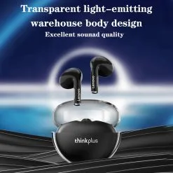 Lenovo Thinkplus LP80 Pro TWS Earphones Wireless Bluetooth Headphones Dynamic Low Latency Gaming Sports Earbuds - Black -Headphones & Earphones shop Lenovo Thinkplus LP80 Pro TWS Earphones Black 509245 4