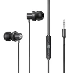 Lenovo Thinkplus TW13 Wired Earphone With Microphone 3.5mm Jack Active Noise Cancelling Earbuds Gaming Headset-Black