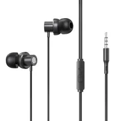 Lenovo Thinkplus TW13 Wired Earphone With Microphone 3.5mm Jack Active Noise Cancelling Earbuds Gaming Headset-Black