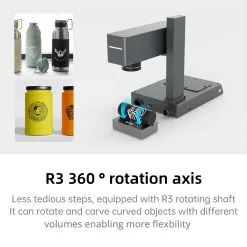 MR CARVE M4 Laser Marking Machine, 5W 455nm Laser + 2W 1064nm Dual Laser, 0.001mm Accuracy, 10000mm/s Engraving Speed, Supports Rotary Roller, 70*70mm, US Plug 10 MR CARVE M4 Laser Marking Machine, 5W 455nm Laser + 2W 1064nm Dual Laser, 0.001mm Accuracy, 10000mm/s Engraving Speed, Supports Rotary Roller, 70*70mm, US Plug -Headphones & Earphones shop MR CARVE M4 Laser Engraver US Plug 518353 2