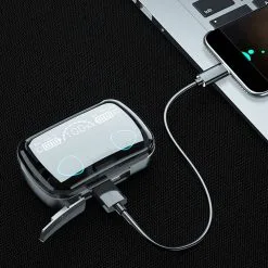 Makibes M10 TWS Bluetooth Headphones With Charging Box LED Sports Stereo Noise Canceling Earbuds - Black -Headphones & Earphones shop Makibes M10 TWS Bluetooth Headphones with Charging Box 501174 1