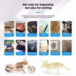 NEJE 3 Pro E30130 5.5W Laser Engraver Cutter, Auto Air Assist, APP Control, 0.06mm Compressed Spot, 0.01mm Precision, 1000mm/s, Engraving Size 400*410mm, Expandable To 400*1030mm -Headphones & Earphones shop NEJE 3 Pro E30130 CNC Laser Engraving Machine US Plug 501371 4