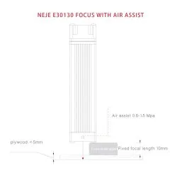 NEJE E30130 5.5-7.5W Laser Module Kit 2, Built-in Air Assist, 0.06*0.06mm Focus Spot, 20mm Fixed Focus -Headphones & Earphones shop NEJE E30130 Optical Compressio Spots Fixed Foucs Laser Module Kit 500221 2