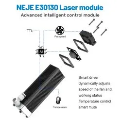 NEJE E30130 5.5-7.5W Laser Module Kit 2, Built-in Air Assist, 0.06*0.06mm Focus Spot, 20mm Fixed Focus -Headphones & Earphones shop NEJE E30130 Optical Compressio Spots Fixed Foucs Laser Module Kit 500221 3