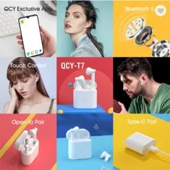 [International Edition] QCY T7 Wireless Bluetooth5.0 TWS Headset ENC Noise Reduction Pop Up Pairing Wear Detection Independent Use APP Control For Android IOS -Headphones & Earphones shop QCY T7 Wireless Bluetooth5 0 TWS Headset ENC Noise Reduction 907524