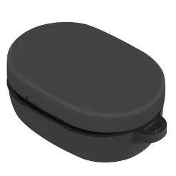 Flexible Silicone Storage Case Shockproof Dustproof With Hook For Redmi Airdots/A6S/E6S TWS Earbuds Charging Case - Black -Headphones & Earphones shop Redmi airdots Flexible Silicone Storage Case 893724