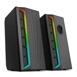 Redragon GS580 Calliope RGB Desktop PC Speakers, 2.0 Channel Enhanced Sound And Volume Control With 3.5mm Cable - Black