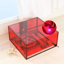 SCULPFUN Laser Engraver Smoke Exhaust Box, 720*720*360mm, 10000r/min High Speed Fan -Headphones & Earphones shop SCULPFUN 720x720x360mm Laser Engraving Machine Enclosure Red 512839 2