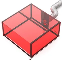 SCULPFUN Laser Engraver Smoke Exhaust Box, 720*720*360mm, 10000r/min High Speed Fan -Headphones & Earphones shop SCULPFUN 720x720x360mm Laser Engraving Machine Enclosure Red 512839 4