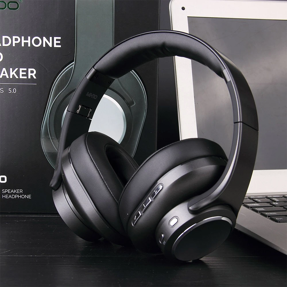SODO MH10 2-in-1 Wireless Bluetooth On-Ear Headphone & Speaker, Built-in 3-EQ Foldable Headset With Mic - Black 7 SODO MH10 2-in-1 Wireless Bluetooth On-Ear Headphone & Speaker, Built-in 3-EQ Foldable Headset With Mic - Black - Image 5
